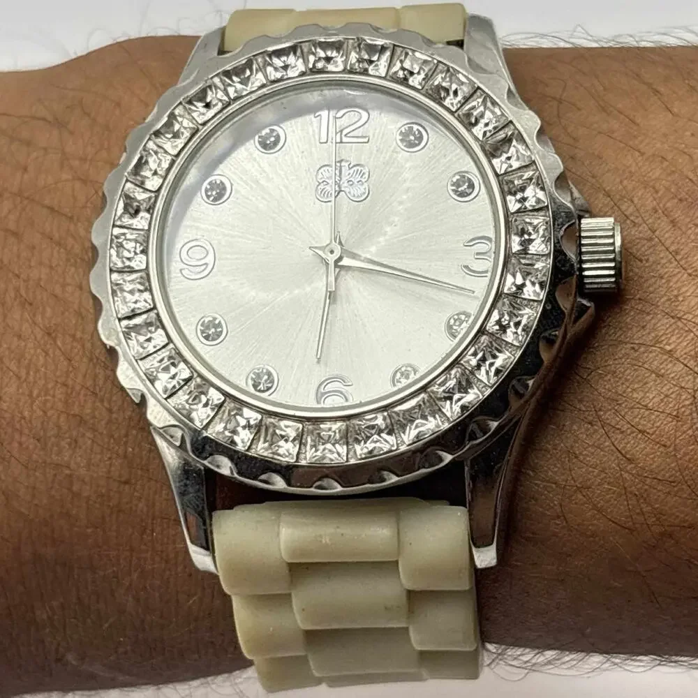 Silver & Cream Men's Watch